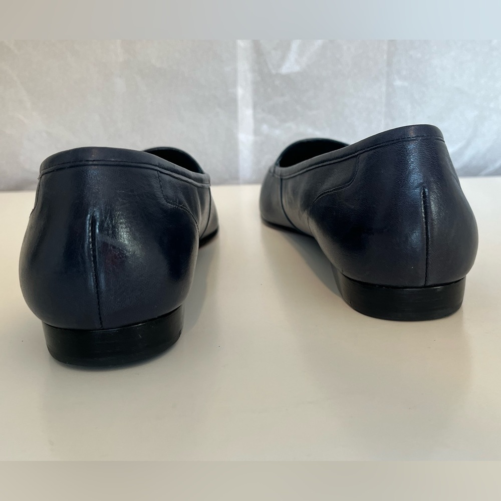 Enzo Angiolini Liberty Leather slip on flat Loafer Size 9M Navy Blue - Picture 6 of 9